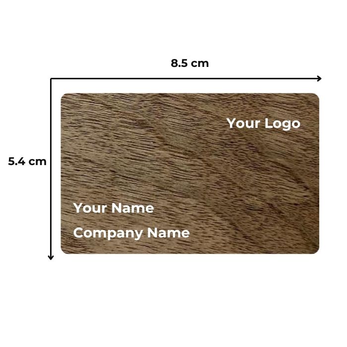 Wooden Card Walnut Wave